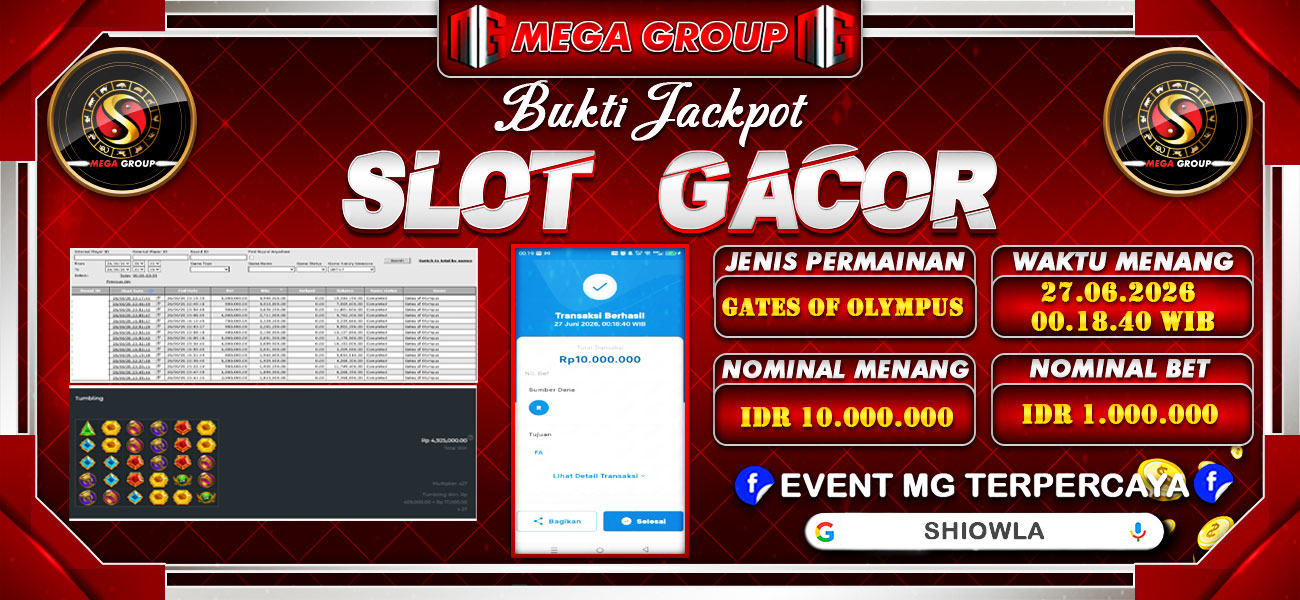 Bukti JP situs Shiowla hari Sabtu, 27 Juni 2026